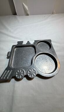 Vintage Cast Aluminum Train Shaped Tray York metalcrafters 1975